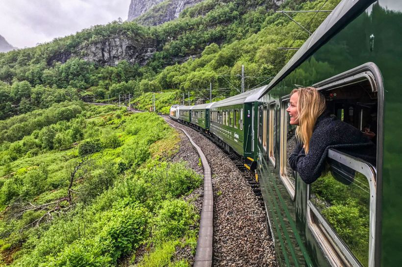 Large Travelling With Train Flåm Torild Moland Travelstock