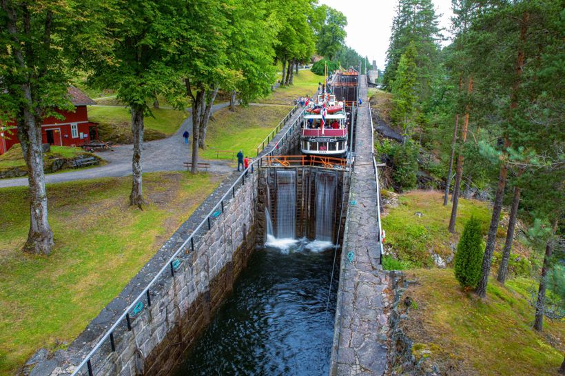 Locks In The Telemark Canal Sven Erik Knoff Visit Norway